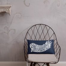 Load image into Gallery viewer, navy reversible accent pillow