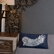 Load image into Gallery viewer, navy reversible accent pillow