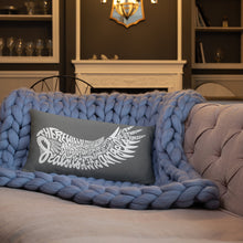 Load image into Gallery viewer, grey reversible accent pillow