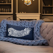 Load image into Gallery viewer, navy reversible accent pillow