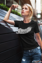 Load image into Gallery viewer, women's extra soft fitted 'lyric wing' tee