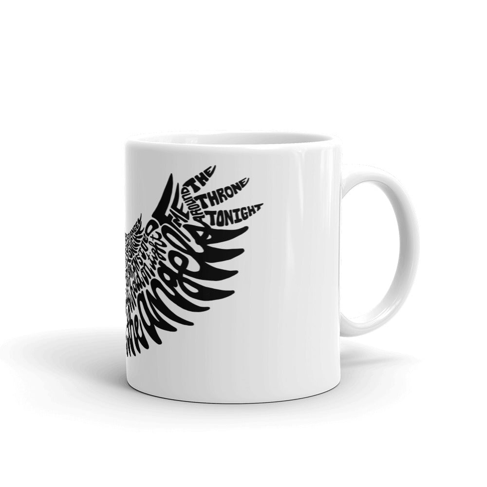 glossy 'lyric wing' mug